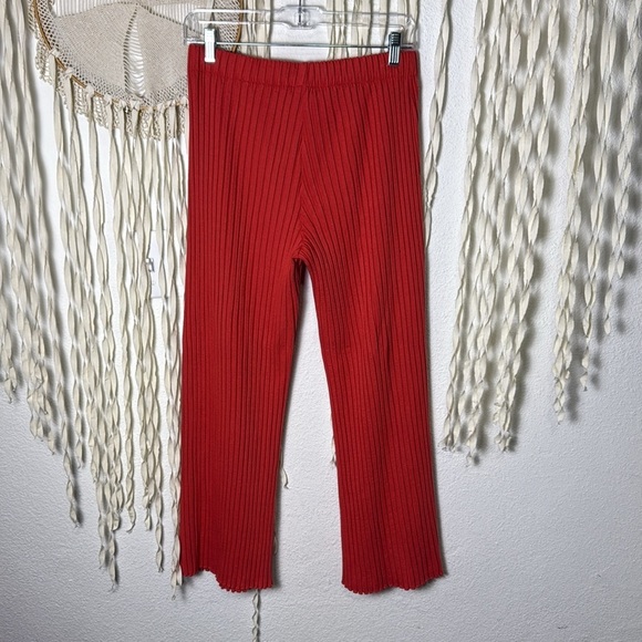 Simon Miller Rib Cyrene Ribbed Knit Pant Size Large in Coral Red/Orange - Picture 7 of 9